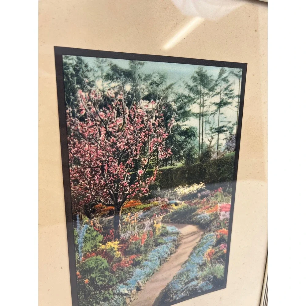 Vintage Art Deco Wood Picture Frame Cream FITS 11x14 Glass Joy Path Garden Print